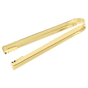 M & T  Ice cube tong gold colored stainless steel