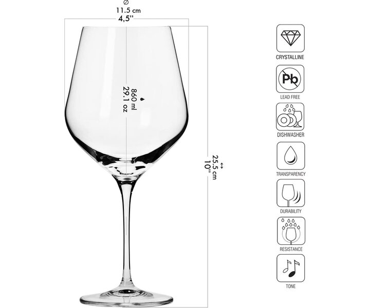 KROSNO GLASSWARE  Verre à vin 90 cl XL  " Splendour "