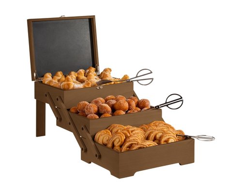 M&T Buffet box met 3 compartimenten inklapbaar gemaakt van donker olied eik