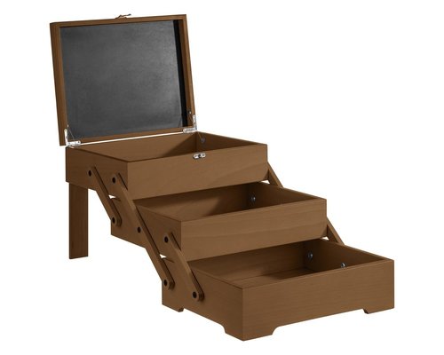 M&T Buffet box with 3 compartiments foldable made of dark oiled oak