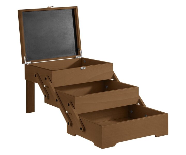 M&T Buffet box with 3 compartiments foldable made of dark oiled oak