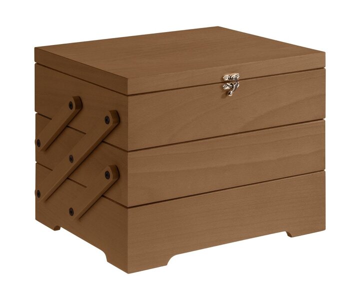 M&T Buffet box with 3 compartiments foldable made of dark oiled oak