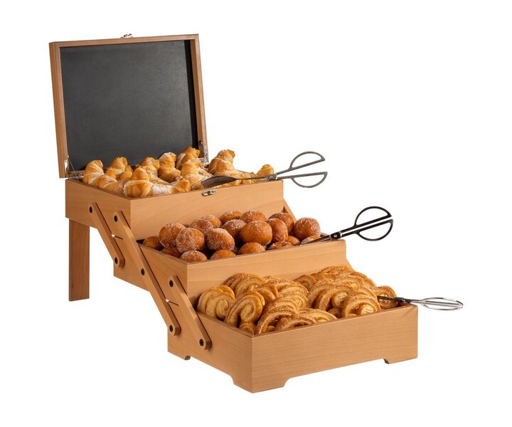 M&T Buffet box with 3 compartiments foldable made of natural oiled oak