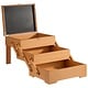 M & T  Buffet box with 3 compartiments foldable made of natural oiled oak