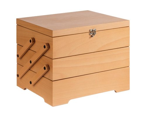 M&T Boîte de buffet avec 3 compartiments rabattables en bois de  chêne naturel huilé