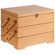 M & T  Buffet box with 3 compartiments foldable made of natural oiled oak