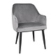 M&T Chaise en velours gris