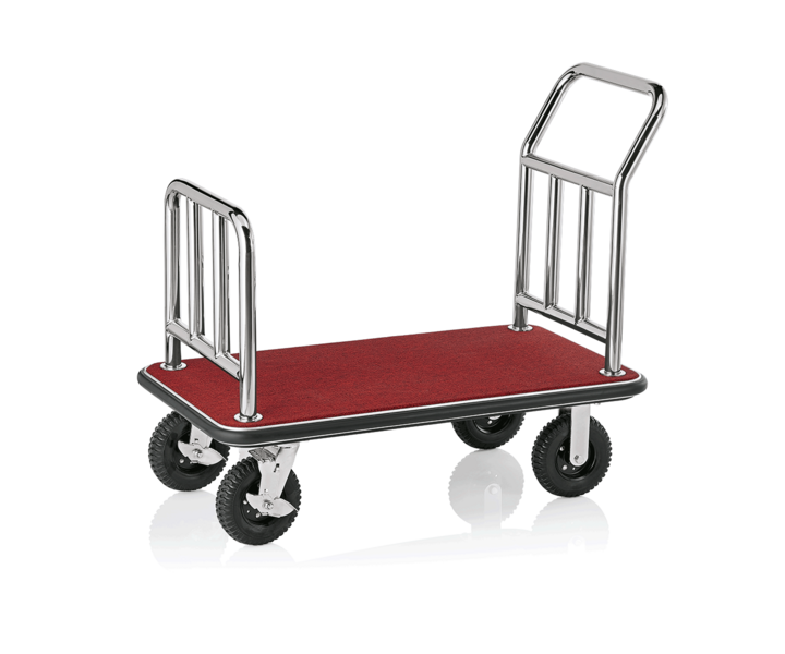 M&T Chariot à bagage avec tapis rouge