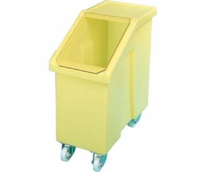 M&T Ingredient trolley 65 liter yellow with clear swing lid