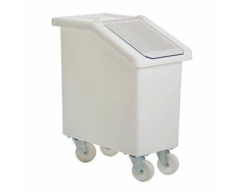 M & T  Ingredient trolley 65 liter white with clear swing lid
