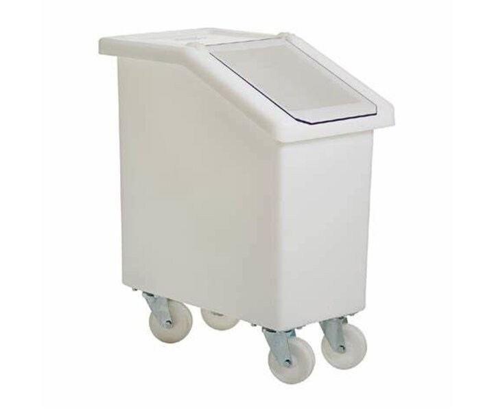 M&T Ingredient trolley 65 liter white with clear swing lid
