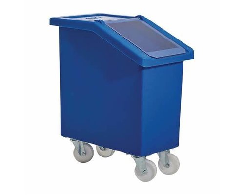 M & T  Ingredient trolley 65 liter blue with clear swing lid