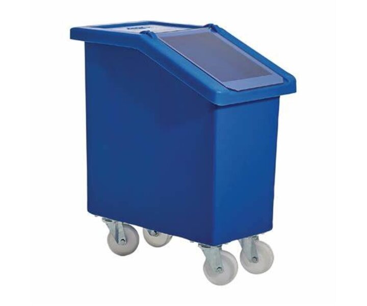 M&T Ingrediënten wagen 65 liter blauw met transparant deksel