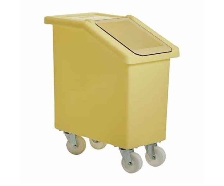M&T Chariots à ingédients 65 litres jaune avec couvercle basculant transparent