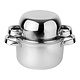 M & T  Mussel pot 18 cm with lid stainless steel