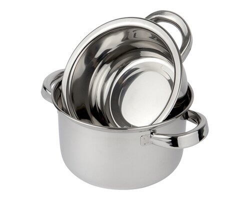 M & T  Mussel pot 18 cm with lid stainless steel