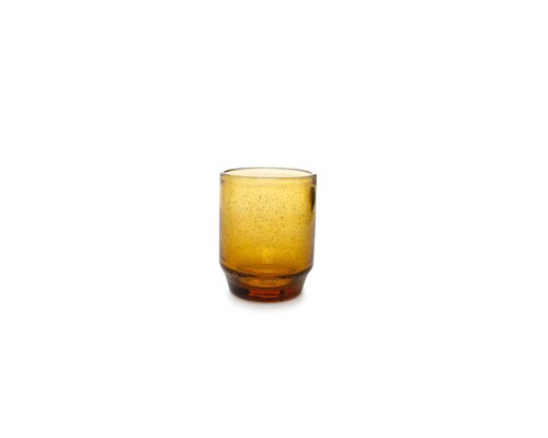 M & T  Goblet à eau 34 cl ambre " Drip "