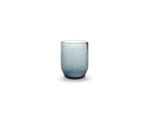M & T  Waterglas  34 cl  blue " Drip "