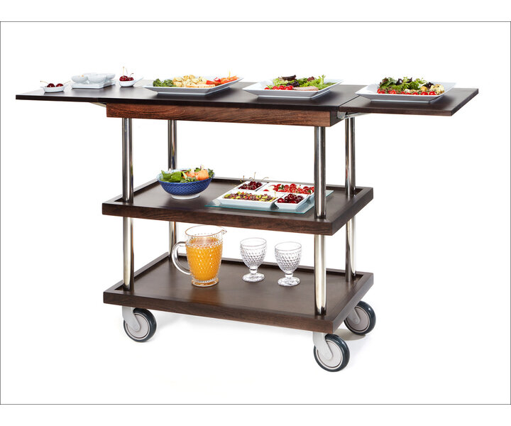 M&T Serving trolley with two foldable side flaps