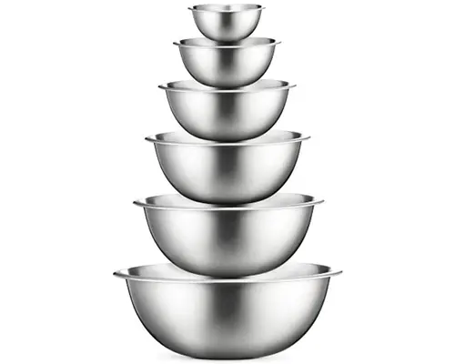 M&T Set with 6 mixing bowls hemispherical shape