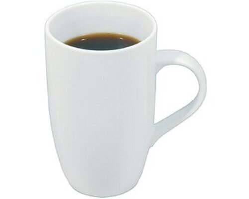 M & T  Mug white porcelain 25 cl for serving coffee or tea