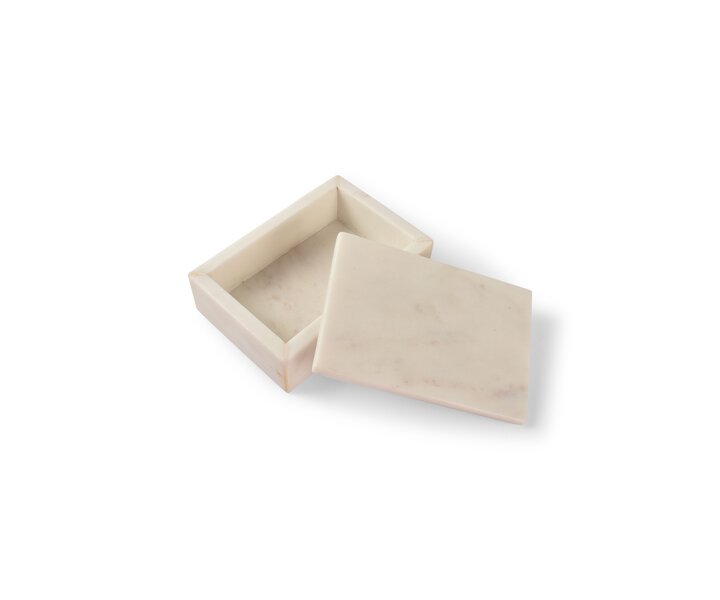 CHIC TABLEWARE  Serving box with lid made of natural marble " PURA"