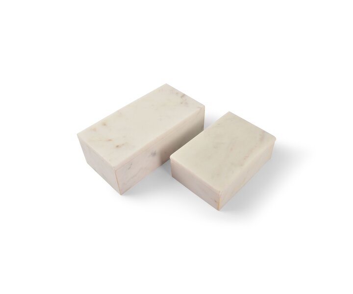 CHIC TABLEWARE  Serving box with lid made of natural marble " PURA"