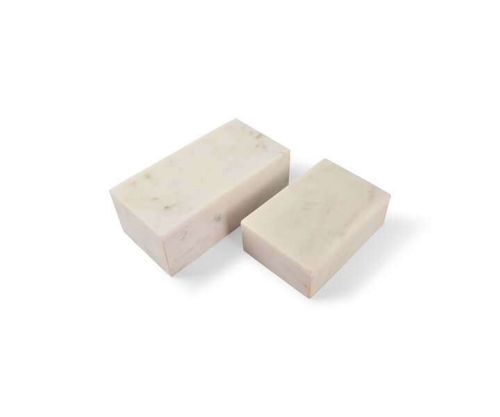 CHIC TABLEWARE  Serving box with lid made of natural marble " PURA"