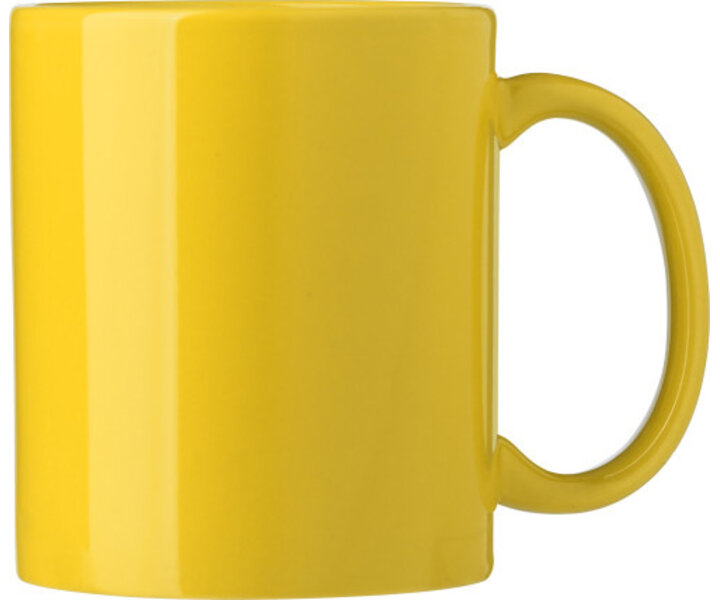 M&T Koffie & theebeker 30 cl  geel  aardewerk