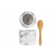 M & T  Salt & pepper set made of natural marble incl. 2 wooden spoons