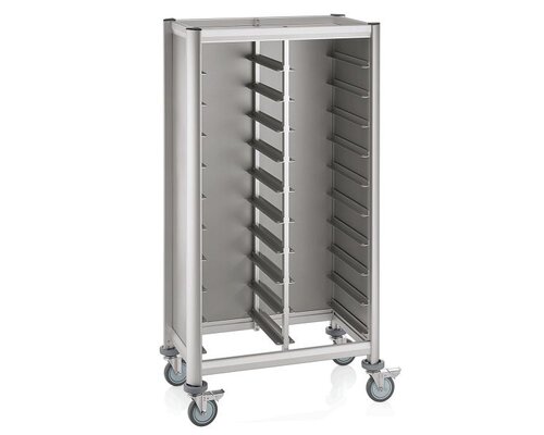 M&T Echelle pour débarasser 2 x10 plateaux 45,5 x 35,5 cm chassis aluminium avec panneaux MDF