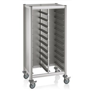 M&T Echelle pour débarasser 2 x 10 plateaux  GN 1/1 chassis aluminium avec panneaux MDF