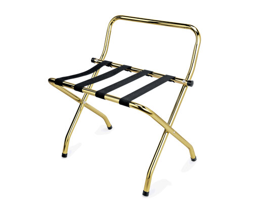 M&T Luggage rack copper plated s/s with black nylon straps