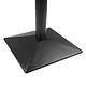 M & T  Table carrée 70 x 70 cm avec un pied lourd poudré noir