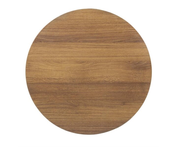 M&T Ronde tafel  Ø 60 cm inclusief zwaar zwart gepoedercoat onderstel