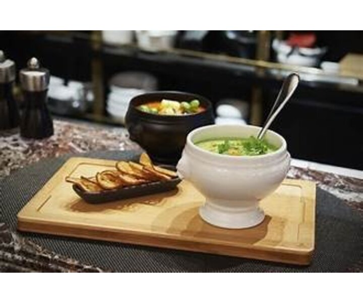 M&T Bol à soupe têtes de lion 0,40 litre porcelaine blanche