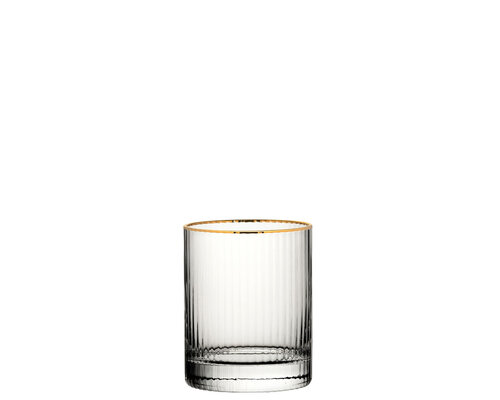 M & T  Waterglas 32 cl " Hayworth  goud " met gouden rand