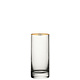 M & T  Longdrink glas 35 cl " Hayworth  goud " met gouden rand