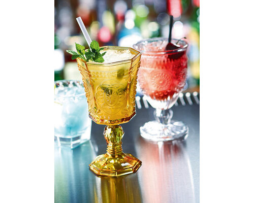 M&T Verre à eau 24 cl  " RUSKIN "  ambre