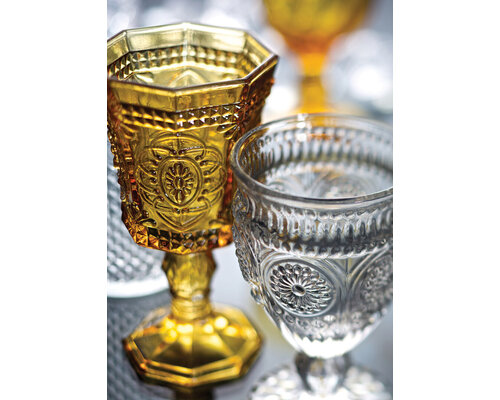 M&T Verre à eau 24 cl  " RUSKIN "  ambre