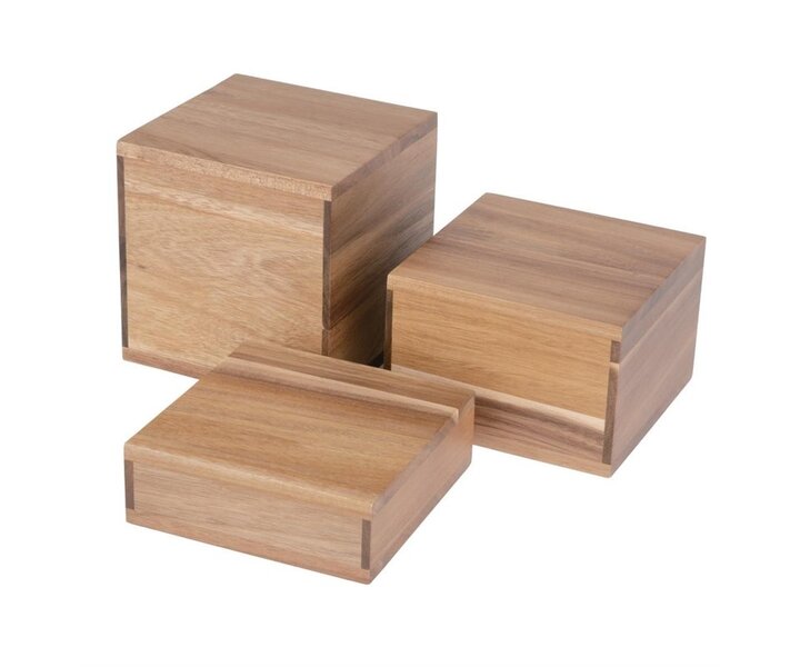 M&T Buffet raiser set of 3 acacia wood