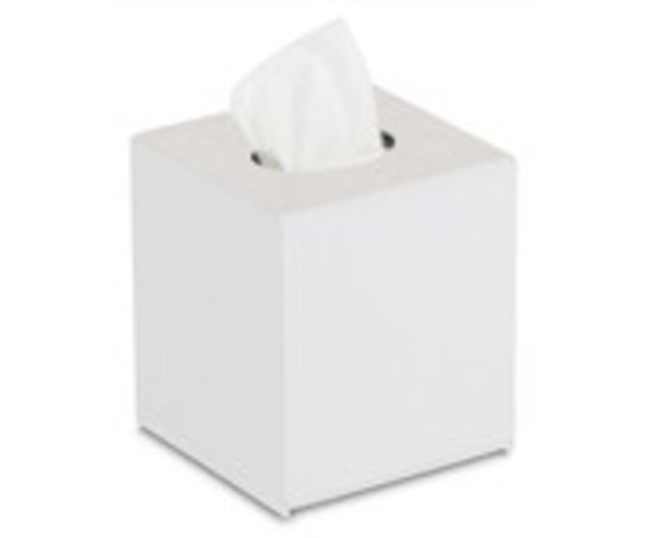 M&T Support pour mouchoirs cube en ABS blanc