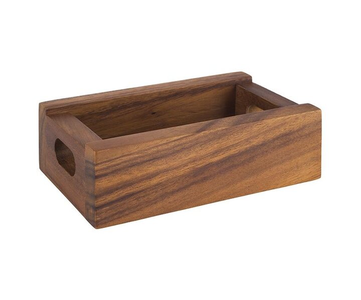 M&T Theezakjes houder / bakje natuur acacia hout