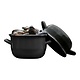 M & T  Mussel pot black 12 cm for serving 0,5 kg of mussels