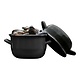 M & T  Casserole à moules couleur noire 18 cm pour servir 1 kg de moules