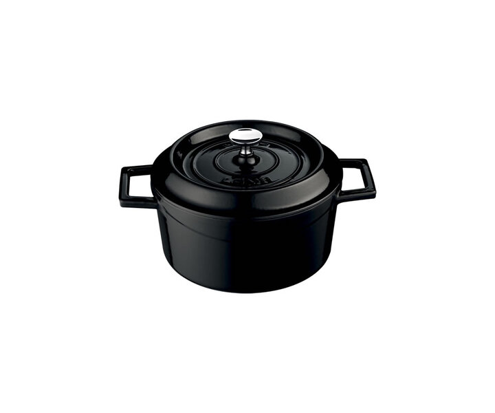 LAVA CAST IRON Mini cocotte black 10 cm with lid