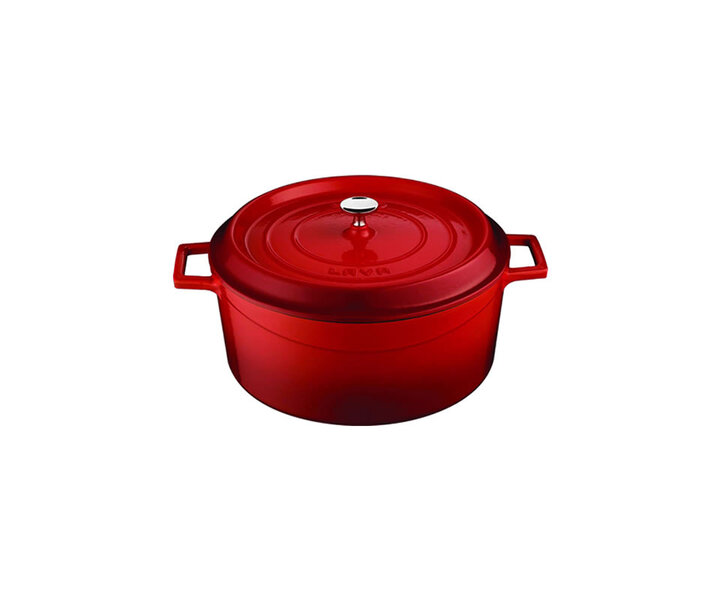 LAVA CAST IRON Mini cocotte rood 10 cm met deksel