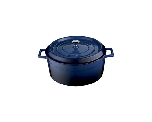 LAVA CAST IRON Mini cocotte blauw 10 cm met deksel