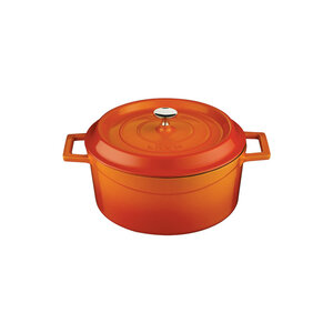 LAVA CAST IRON Mini cocotte orange 10 cm with lid