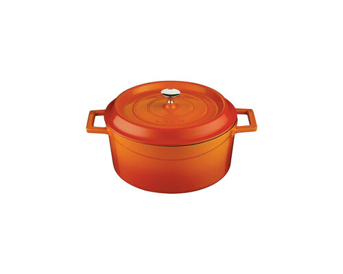 LAVA CAST IRON Mini cocotte oranje 10 cm met deksel